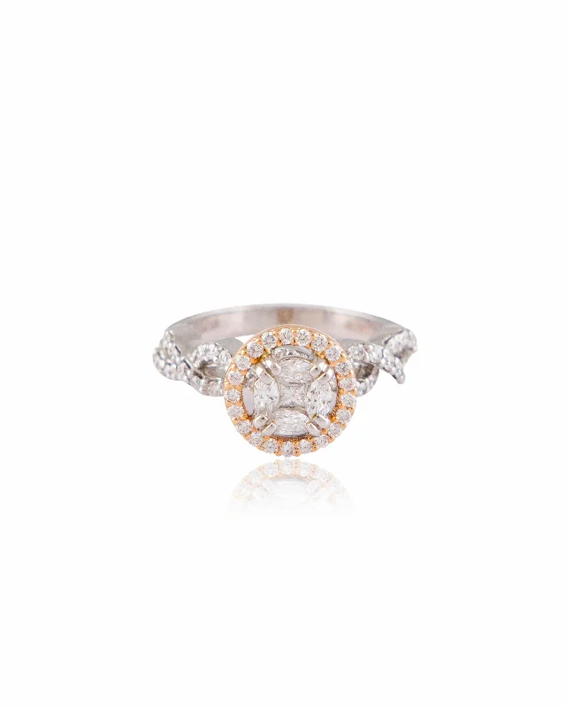 thin gold wedding band women Alora Diamond Ring