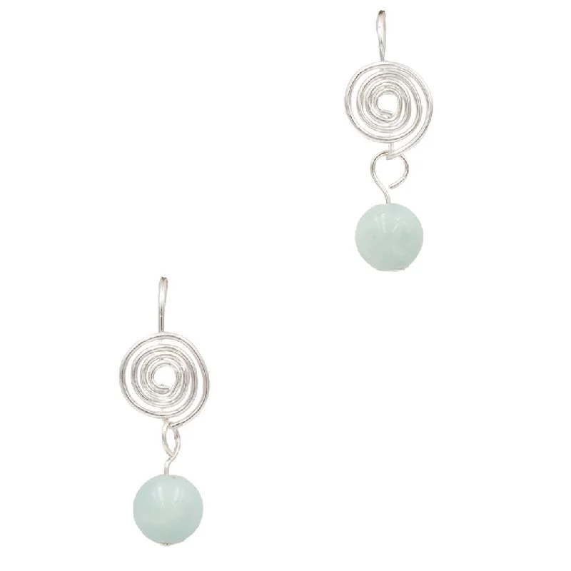 layered gold coin pendant necklace Amazonite Coils