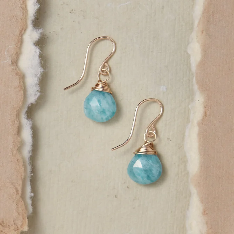bold statement ring chunky Amazonite Earrings