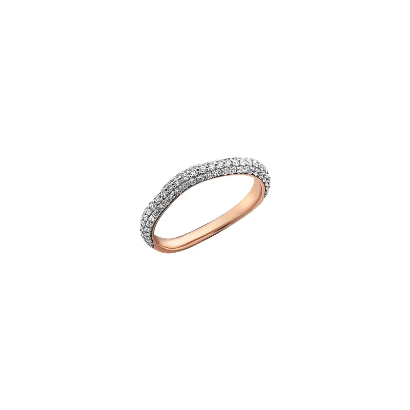 dainty feather charm necklace Amorph Pave Pinky Ring
