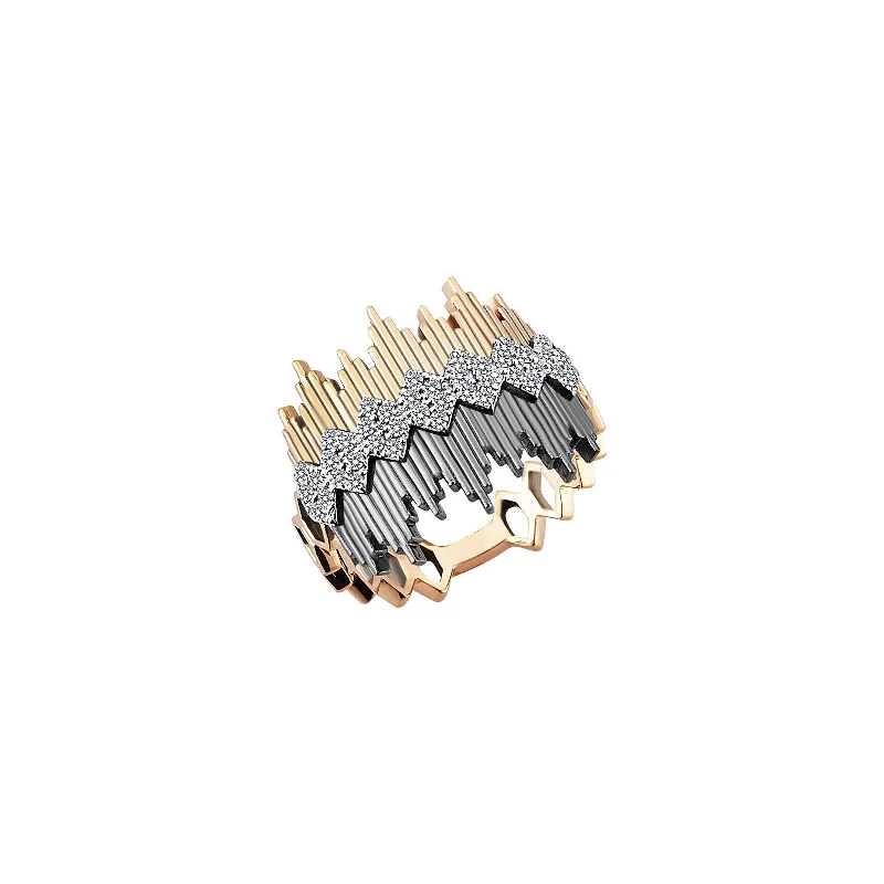 minimalist black pearl necklace Apex Ring