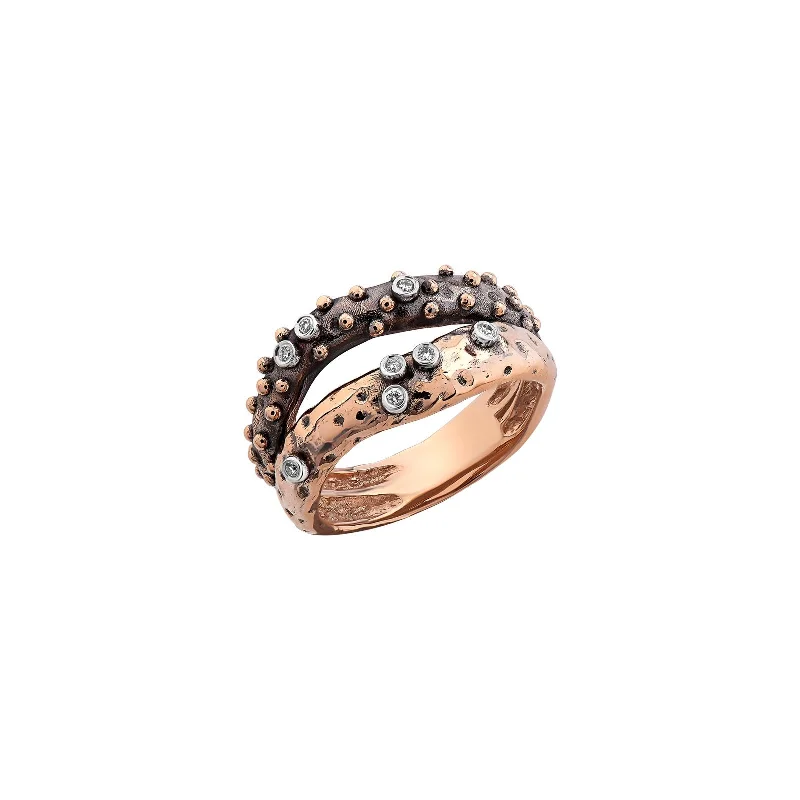 thin gold wire earrings Aquatic Duo Band Ring