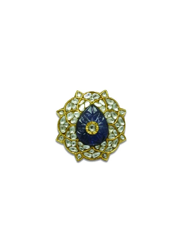 moonstone engagement ring boho Bansari Polki Ring