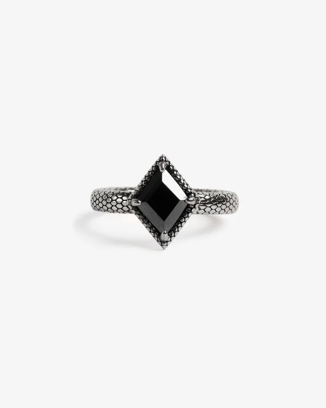 amethyst gemstone engagement ring Black Lake Serpent Ring