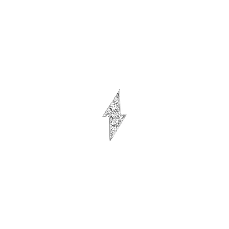 minimalist diamond stud earrings Bolt Stud with Diamonds