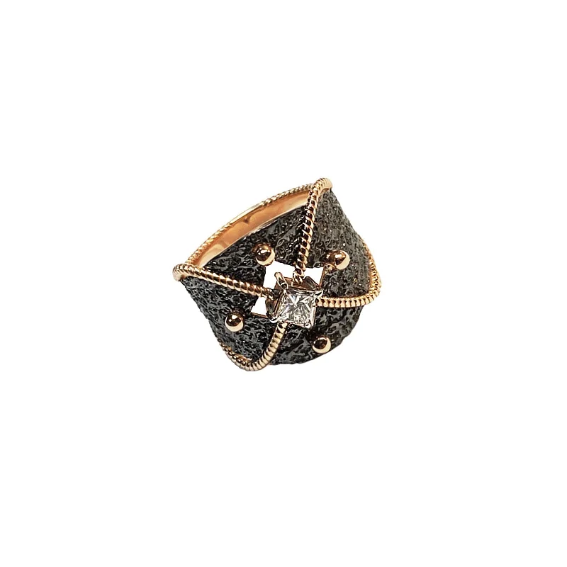 silver moon and star pendant Brittany Ring