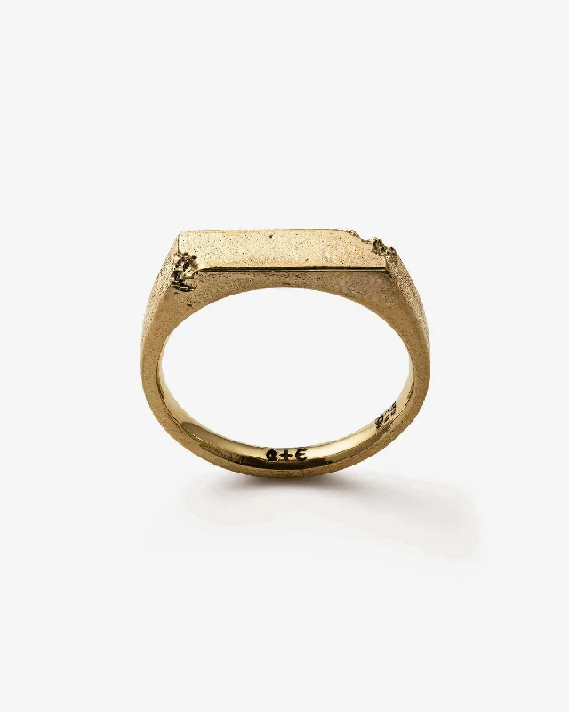 celestial star cluster earrings Brixton Signet Ring
