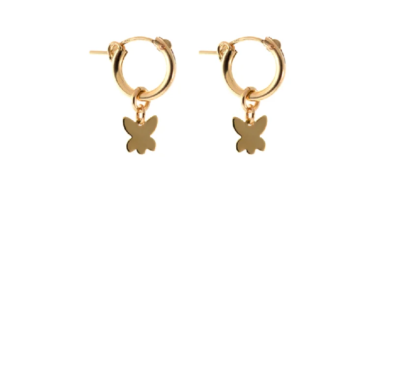 customized infinity bracelet Butterfly Mini Hoops
