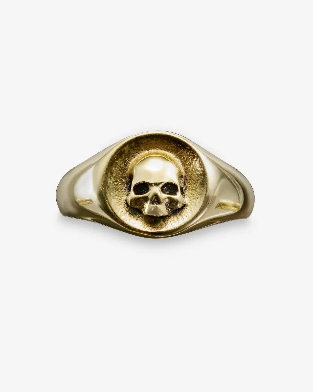 vintage-inspired gold locket Cardinal Ring