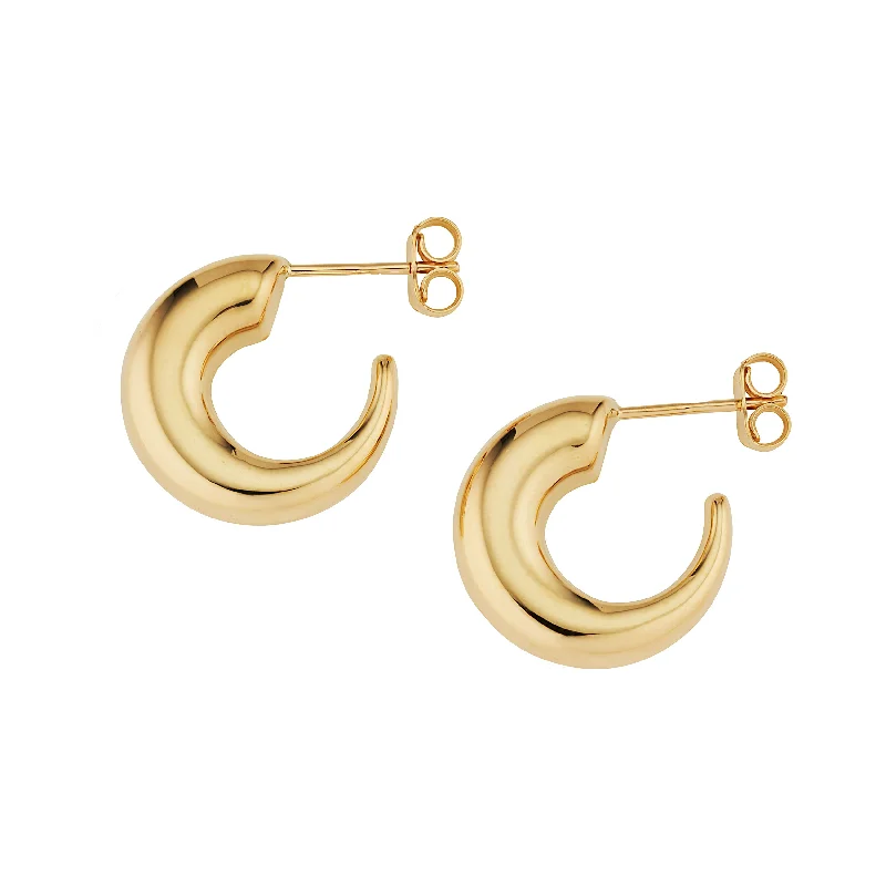 adjustable silver cuff bracelet Chunky Gold Graduated Open Tube Hoops