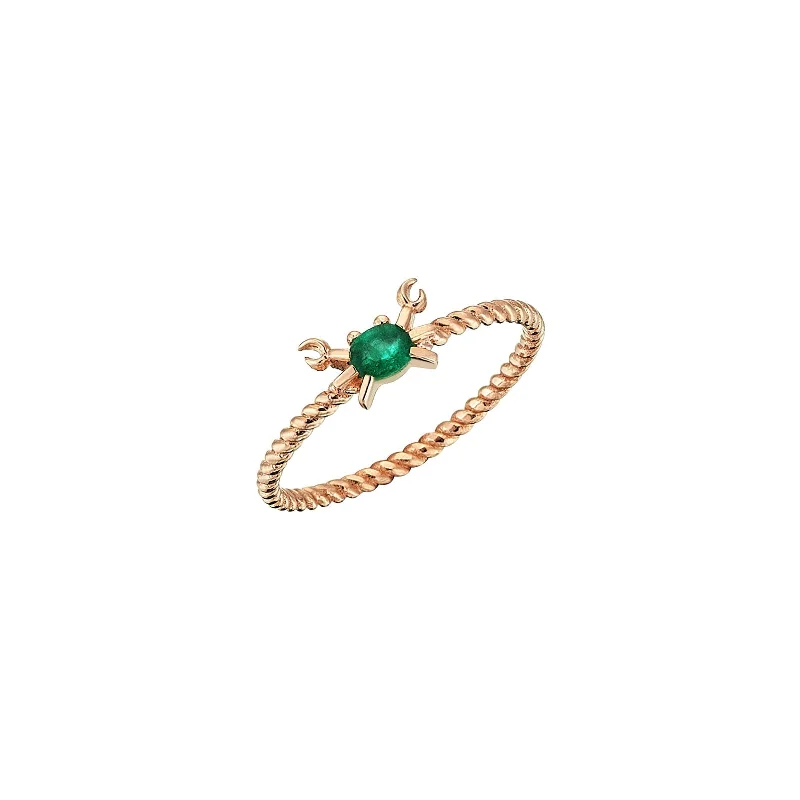 personalized zodiac birthstone necklace Clawdia Ring