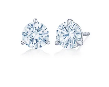 star-shaped cartilage stud earrings Round Diamond Stud Earrings