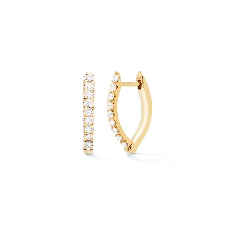 dainty heart charm necklace Cristina Earrings Small (Diamond)