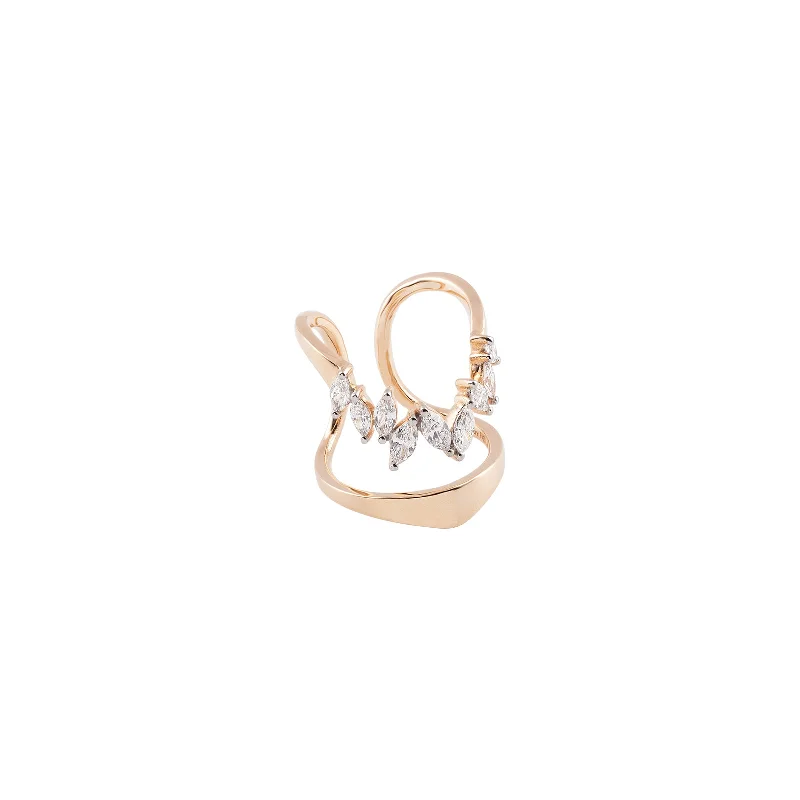 sapphire princess cut ring Crystal Sky Fingertip Ring