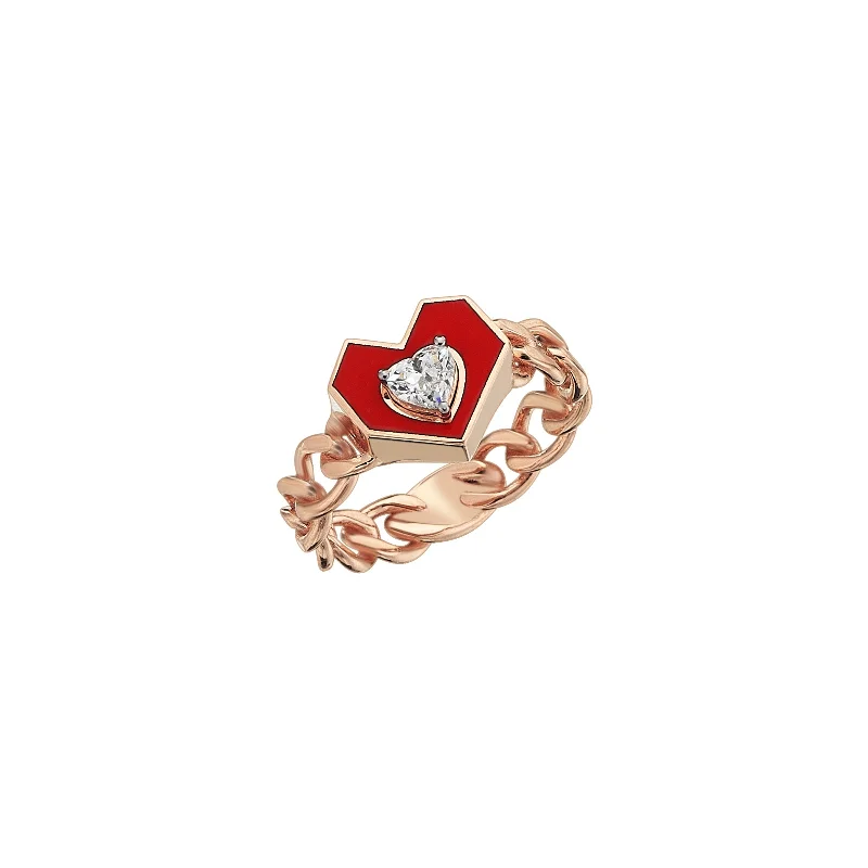 hammered gold disc necklace Cupid Ring