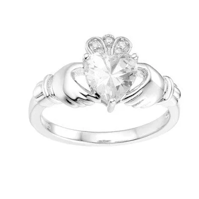real jade bangle bracelet CZ Claddagh Ring