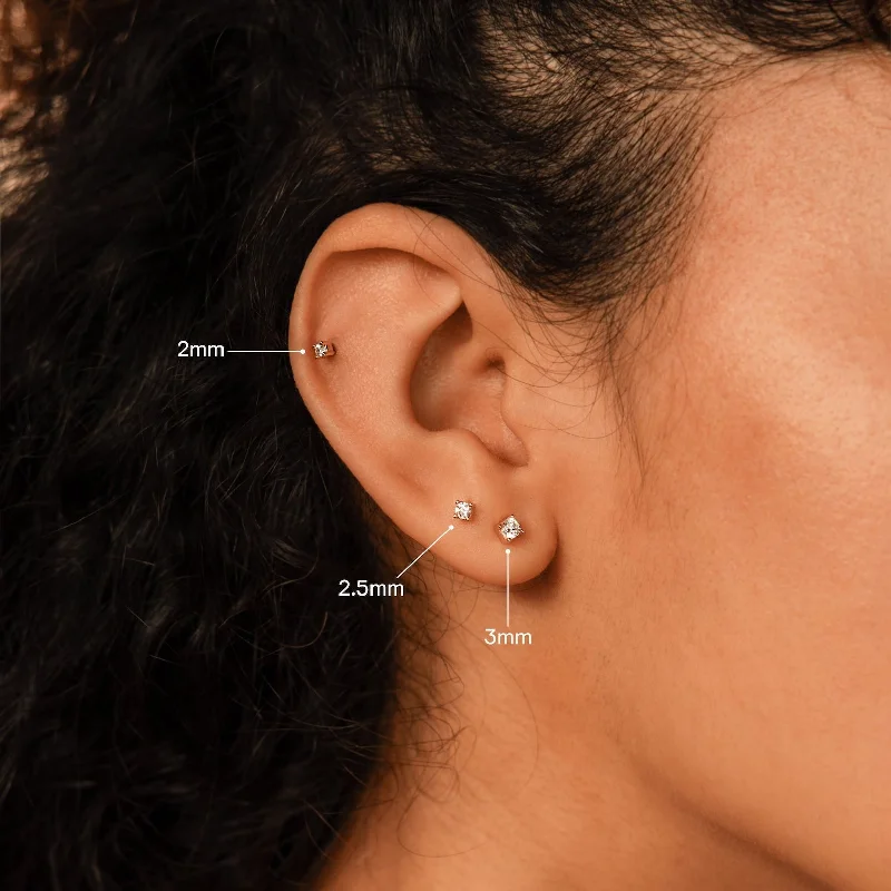 real turquoise drop earrings Diamond Flatback Studs Set