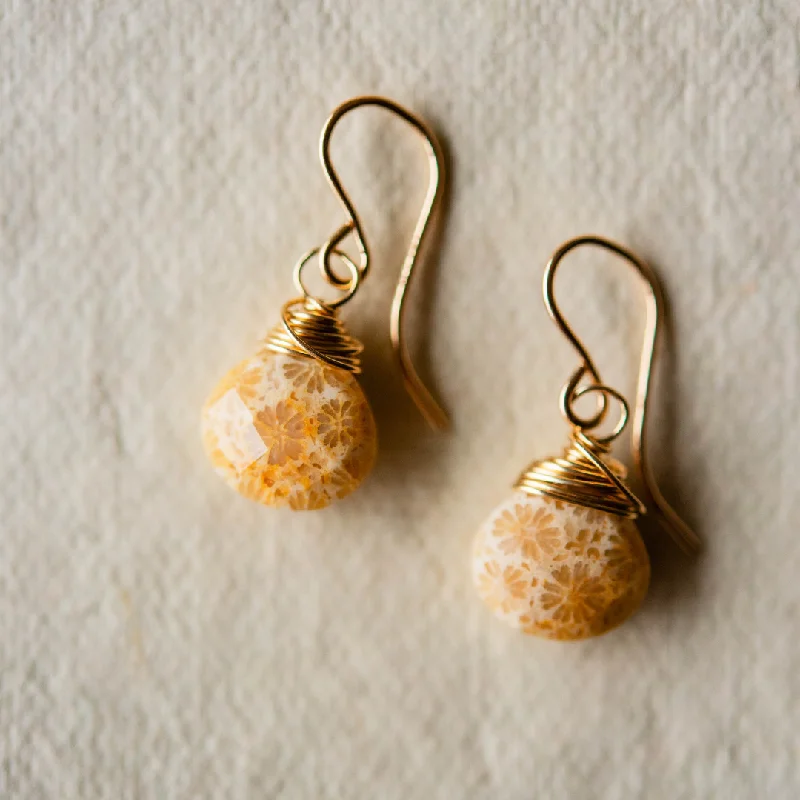 adjustable toe ring silver Fossil Coral Earrings