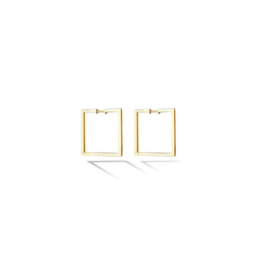 ethical lab-grown diamond ring Foundation Medium Square Hoop Earrings