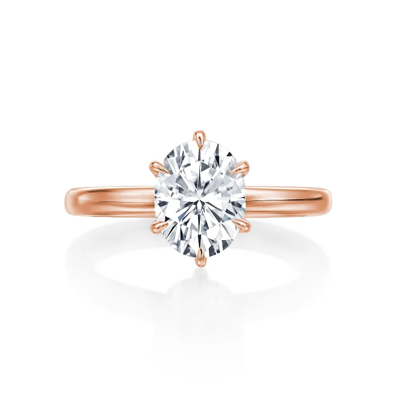 silver dragon claw ring Gold Coast 6 prong Oval Solitaire Wedding Ring