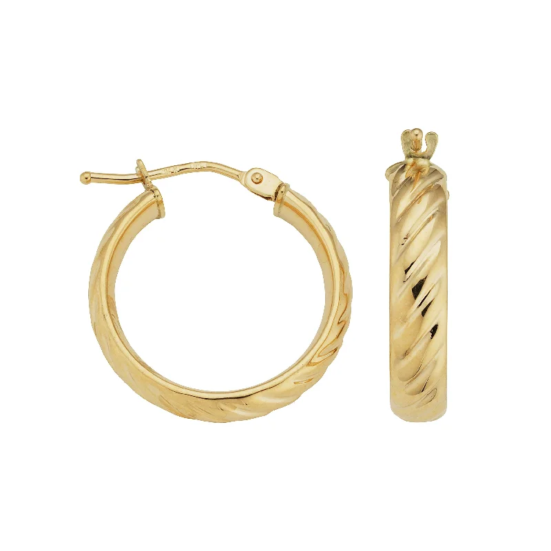 minimalist birthstone bangle Gold Ribbed Hoops