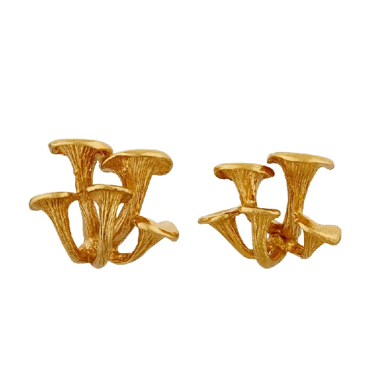 pearl stud earrings classic Gold Vermeil Stud Earrings - "Clustered Mushrooms"