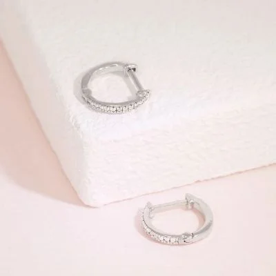 silver lotus flower earrings Half-Hearted Adventure? Never! Mini Hoop Earrings