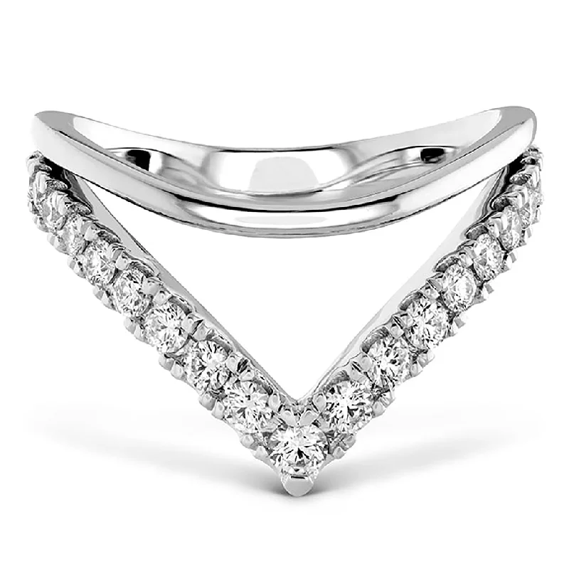 double-layered choker necklace Harley Silhouette Power Band 18K White Gold (0.51 ctw)