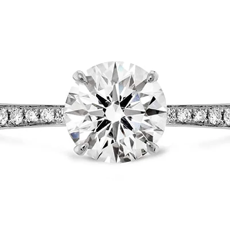 sapphire engagement ring halo Hearts on Fire HOF Signature Engagement Ring-Diamond Band 18K White Gold - HBSDSIG00128W