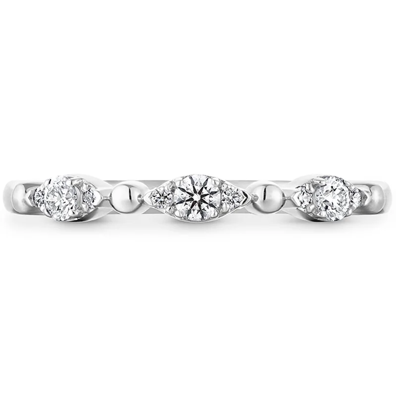 vintage art deco engagement ring HOF Beaded Regal Band