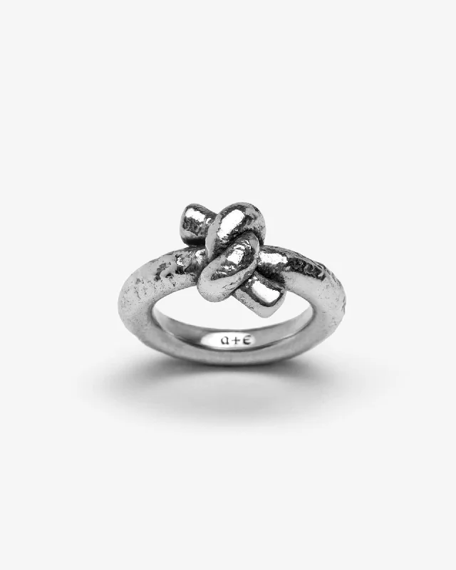classic diamond solitaire necklace Infinity Knot Ring