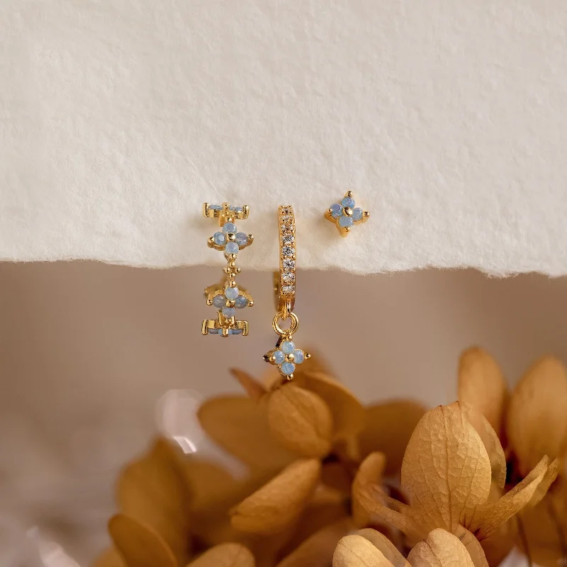 handmade beaded stretch bracelet Ivy Flower Earrings Set