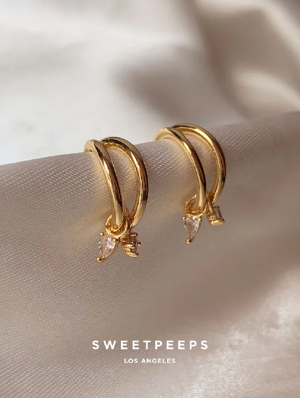 minimalist silver stacking bangles Jemma Gold Hoops