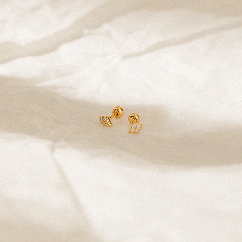 solid gold disc charm bracelet Jocelyn Diamond Studs