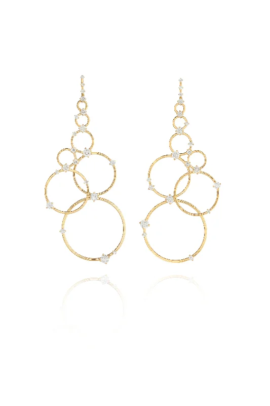 solid gold cartilage hoop Juggler Earrings