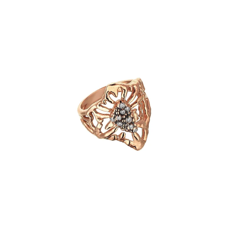 gold mesh bangle bracelet Kairi Pinky Ring
