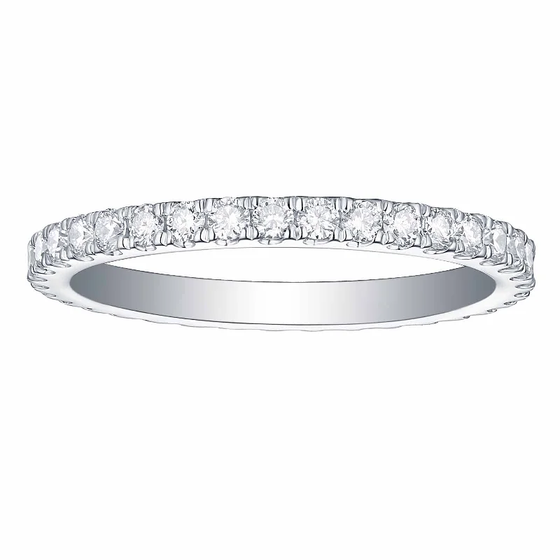 real diamond solitaire ring Smiling Rocks Lab Grown Diamond Eternity Band (0.75 ctw) - SRR-00019WHT