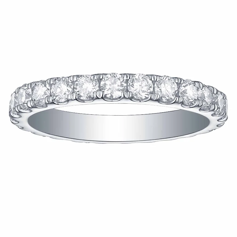 sapphire halo engagement ring Smiling Rocks Lab Grown Diamond Eternity Band (1.5 ctw) - SRR-00021WHT