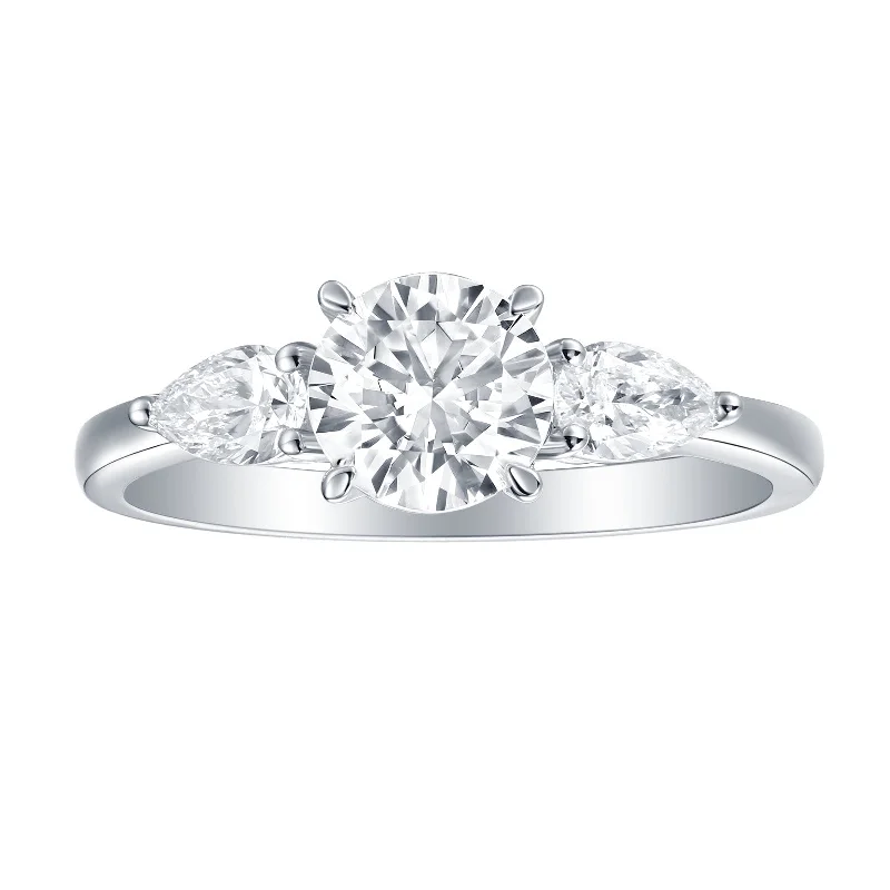men’s beaded bracelet with charms Smiling Rocks Lab Grown Diamond Fancy Classic Round Three Stone Engagement Ring (3.65 ctw) - SRR-02762WHT