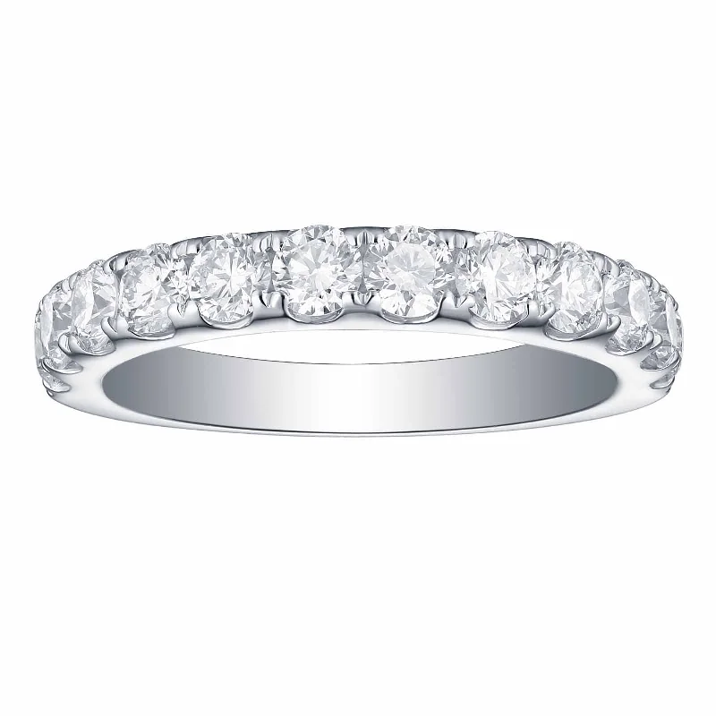 colorful gemstone engagement ring Smiling Rocks Lab Grown Diamond Half Eternity Band (1.5 ctw) - SRR-00015WHT