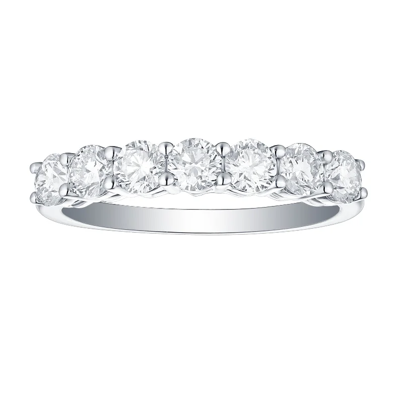 statement gold cuff earrings Smiling Rocks Lab Grown Diamond Seven-Stone Band (0.5 ctw) - SRR-01467WHT