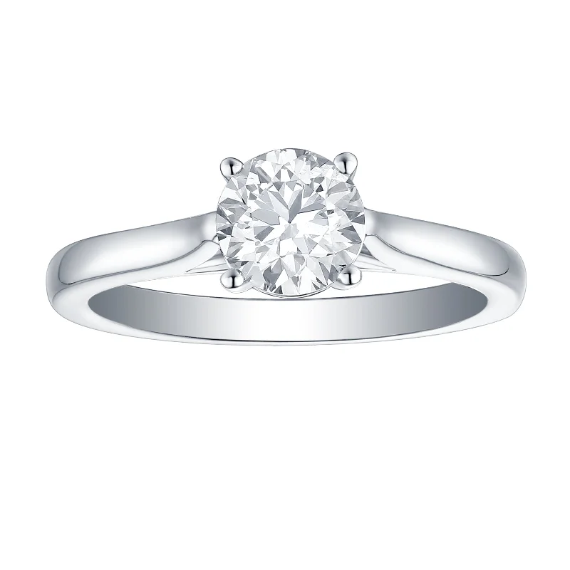 sparkling diamond drop earrings Smiling Rocks Lab Grown Diamond Solitaire Engagement Ring (1 ctw) - SRR-00622WHT