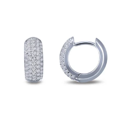 modern hexagon stud earrings Lafonn Classic Huggie Hoop Earrings