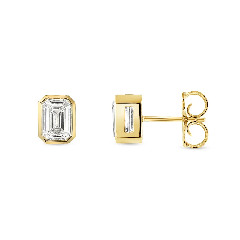 men’s hammered titanium ring LEAH STUDS