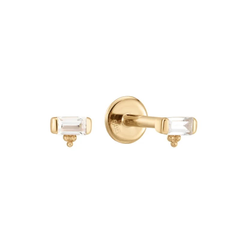 men’s silver wedding band Lily earrings