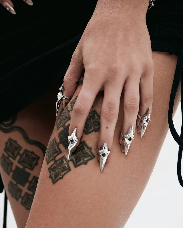 tiny diamond cross necklace Lucent Nail Ring