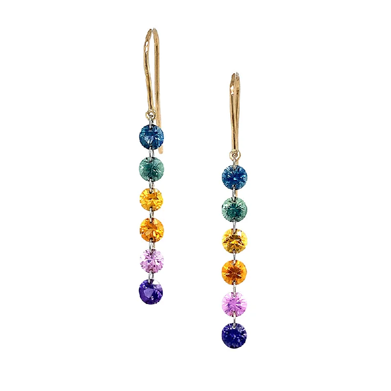 eternity ring for anniversary Montana Sapphire Drop Earrings - "Pride of Montana"
