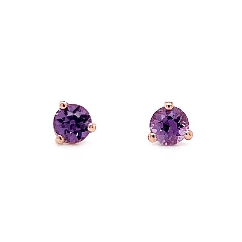 thin gold wire earrings Montana Sapphire & Rose Gold Stud Earrings - "Falling Twilight" thin gold wire earrings Montana Sapphire & Rose Gold Stud Earrings - "Falling Twilight"