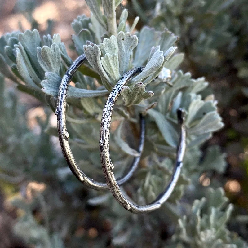 delicate floral wedding band Mountain Sage Hoops
