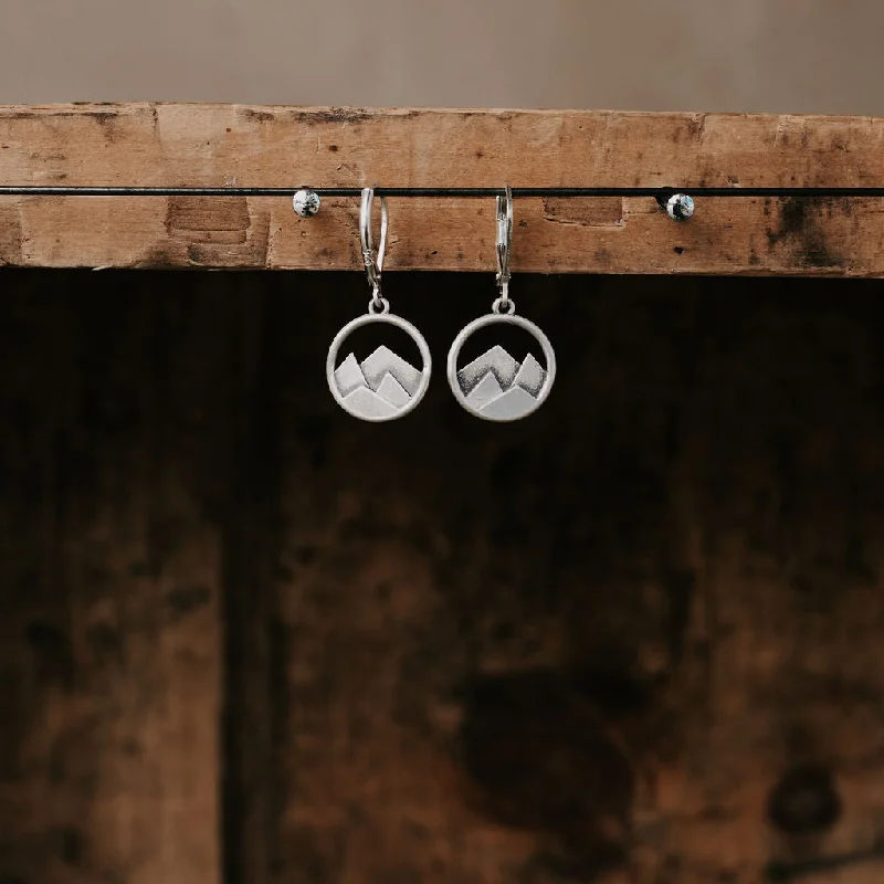 handmade lava stone bracelet Mountain Earrings Small